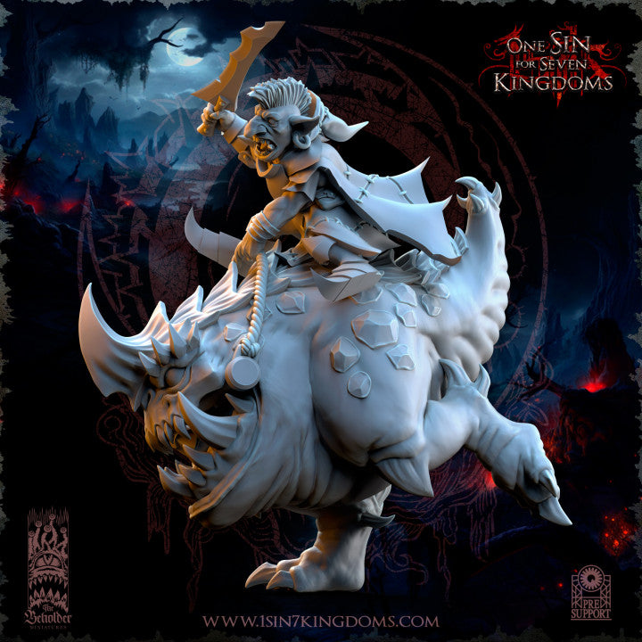 Wurtbelz, Goblin Leader on Kavehorror Warhammer Fantasy The Beholder Miniatures