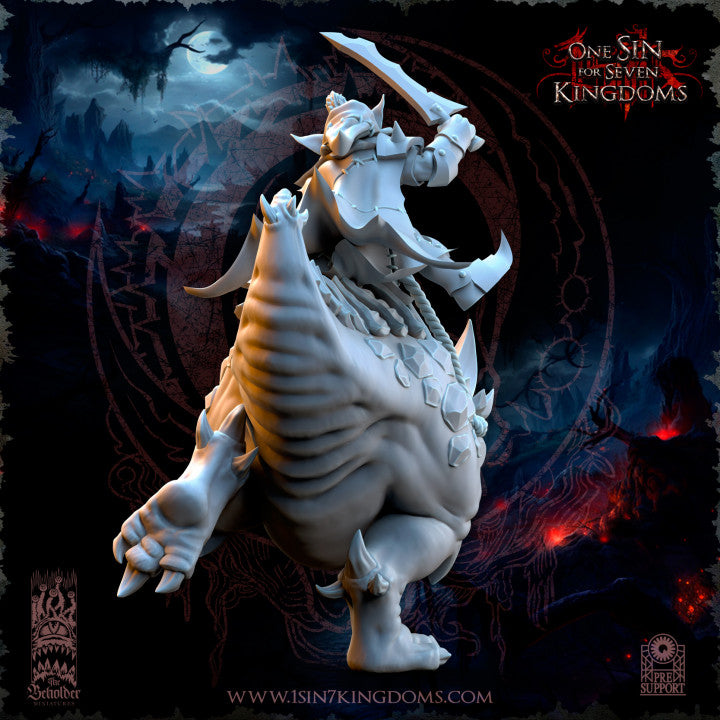 Wurtbelz, Goblin Leader on Kavehorror Warhammer Fantasy The Beholder Miniatures