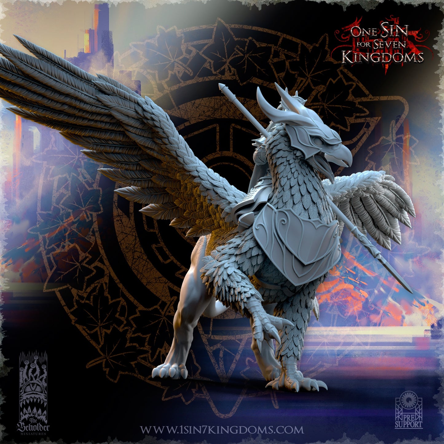 Ashur on Gryphon Warhammer Fantasy The Beholder Miniatures