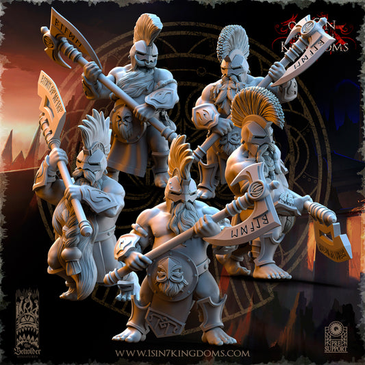 Dwarven Kingdoms Cleavers of Molten Core with Two Handed Axe Warhammer Fantasy The Beholder Miniatures