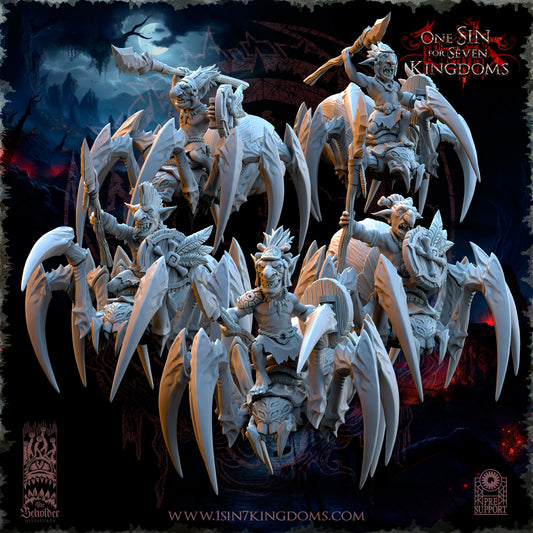 The Black Horde Goblins Jungle Spider Riders Warhammer Fantasy The Beholder Miniatures