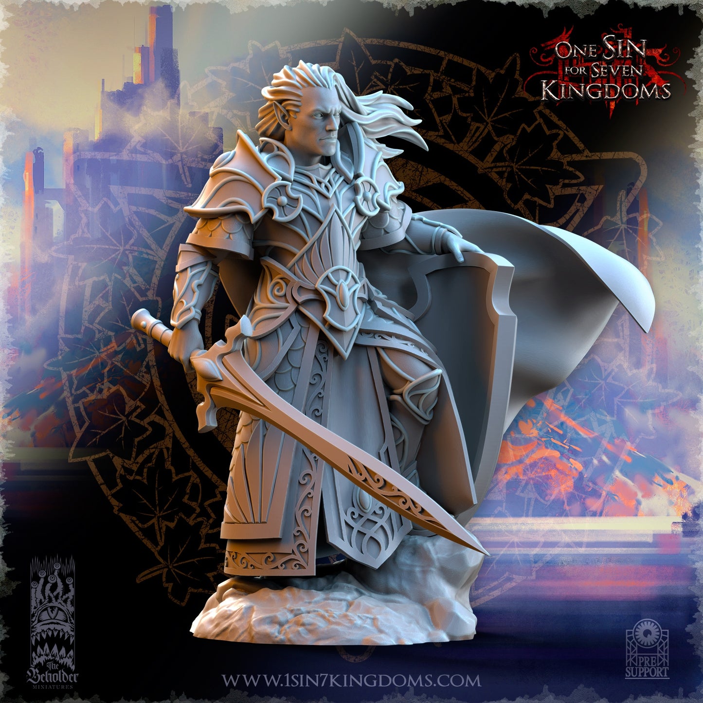 Polomhir, Silvermoor Elves Commander Warhammer Fantasy The Beholder Miniatures