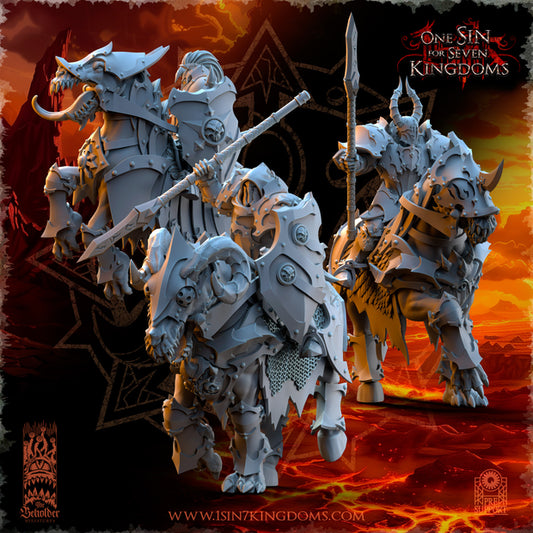 Realms of Mayhem The Ascended Knights with Spear and Shield Warhammer Fantasy The Beholder Miniatures