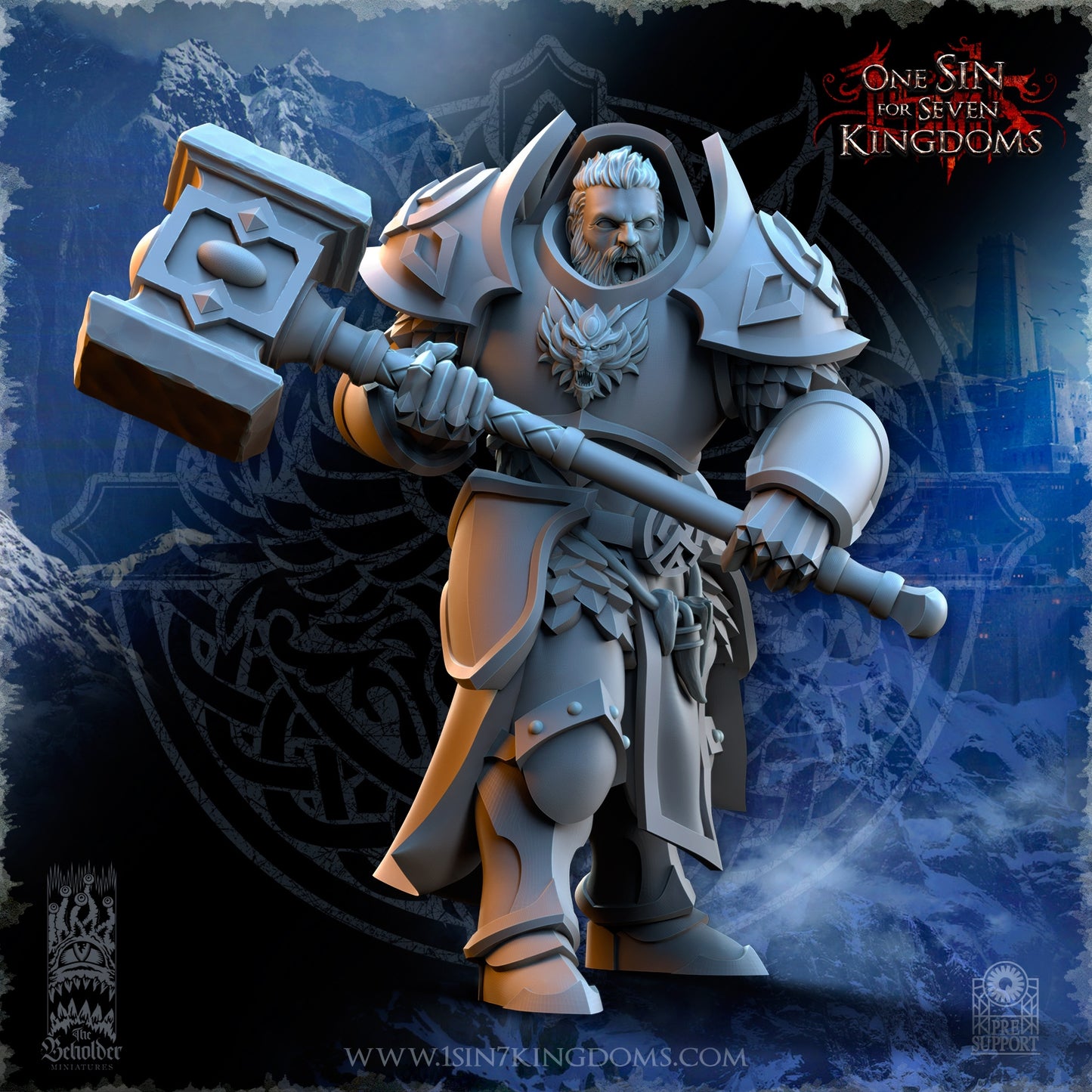 Stormwolves Punishers with Two Handed Hammer Warhammer Fantasy The Beholder Miniatures