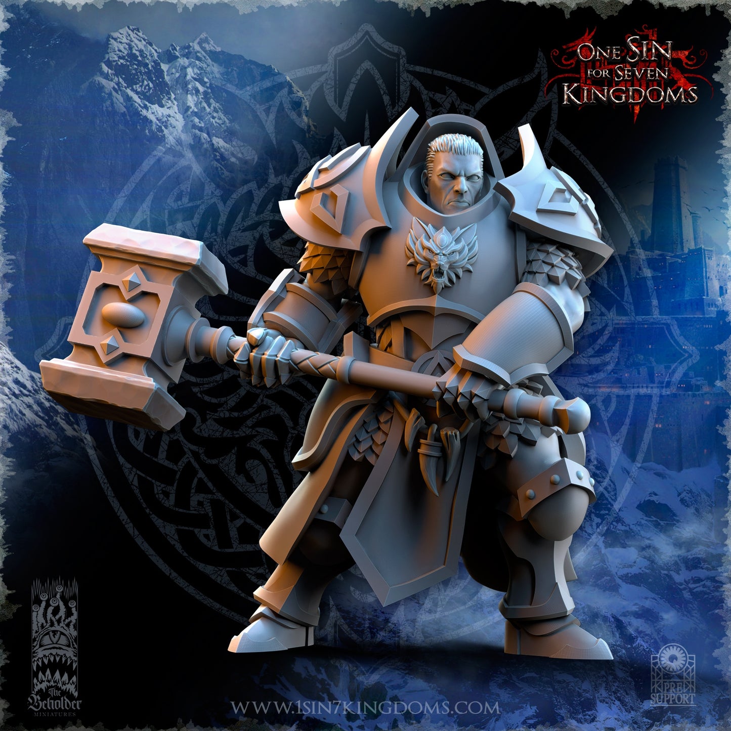 Stormwolves Punishers with Two Handed Hammer Warhammer Fantasy The Beholder Miniatures
