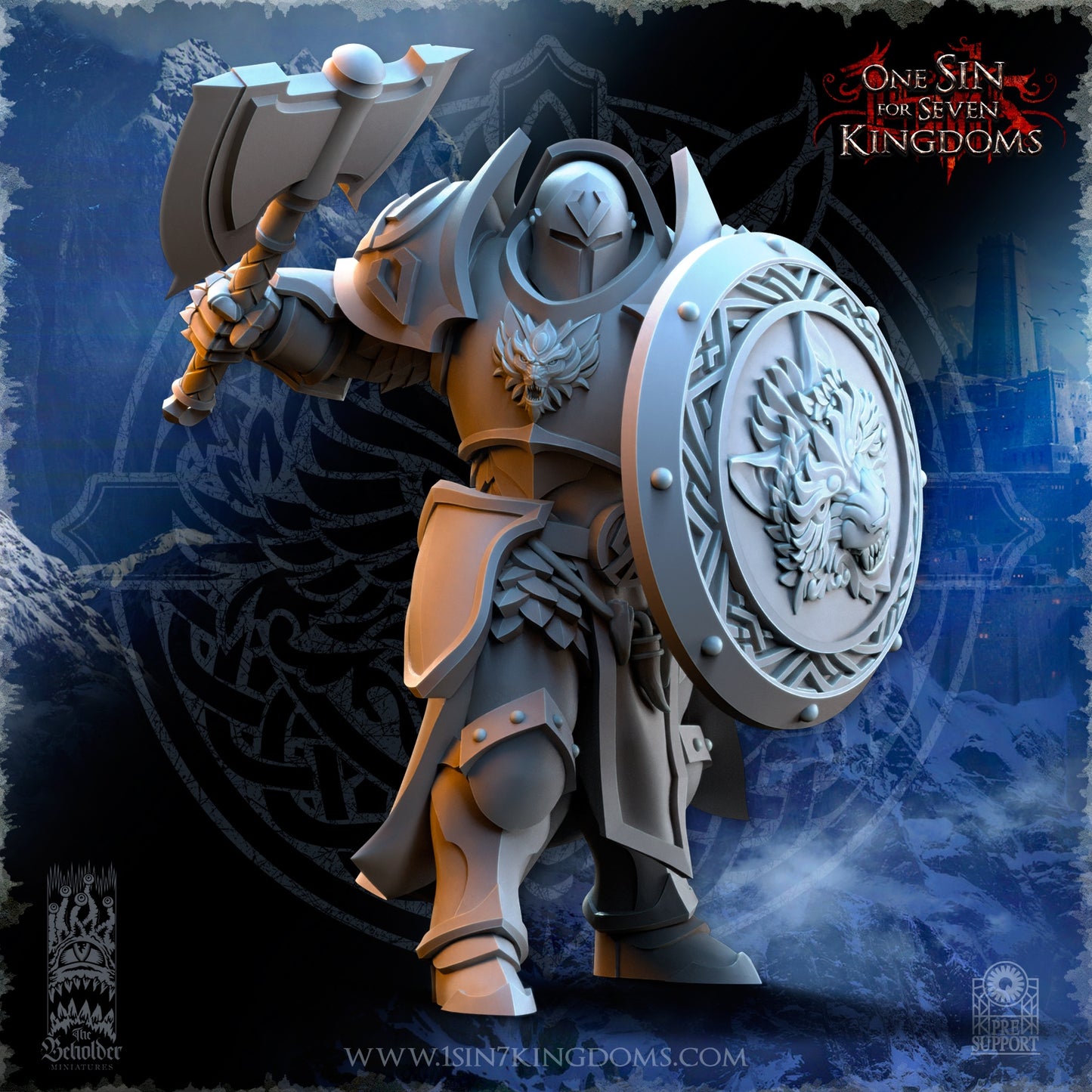 Stormwolves Punishers with Axe Warhammer Fantasy The Beholder Miniatures