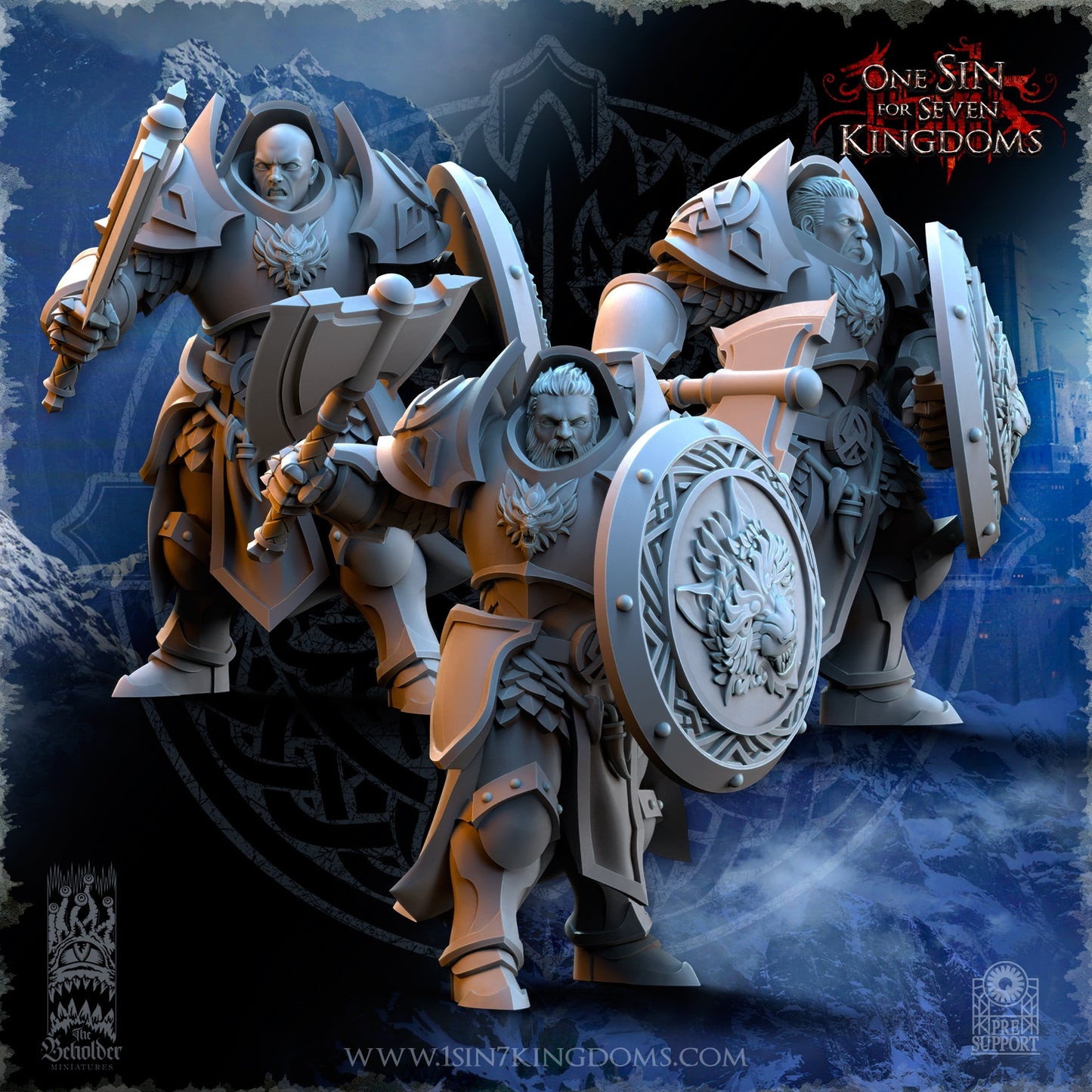 Stormwolves Punishers with Axe Warhammer Fantasy The Beholder Miniatures