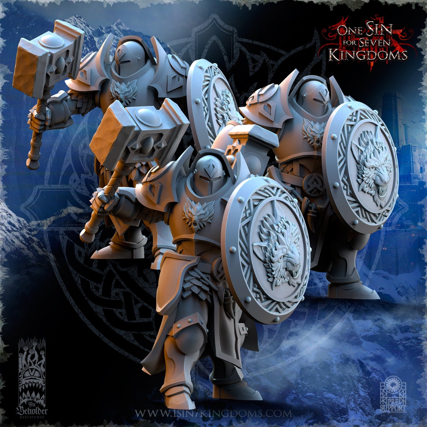 Stormwolves Punishers with Hammer Warhammer Fantasy The Beholder Miniatures