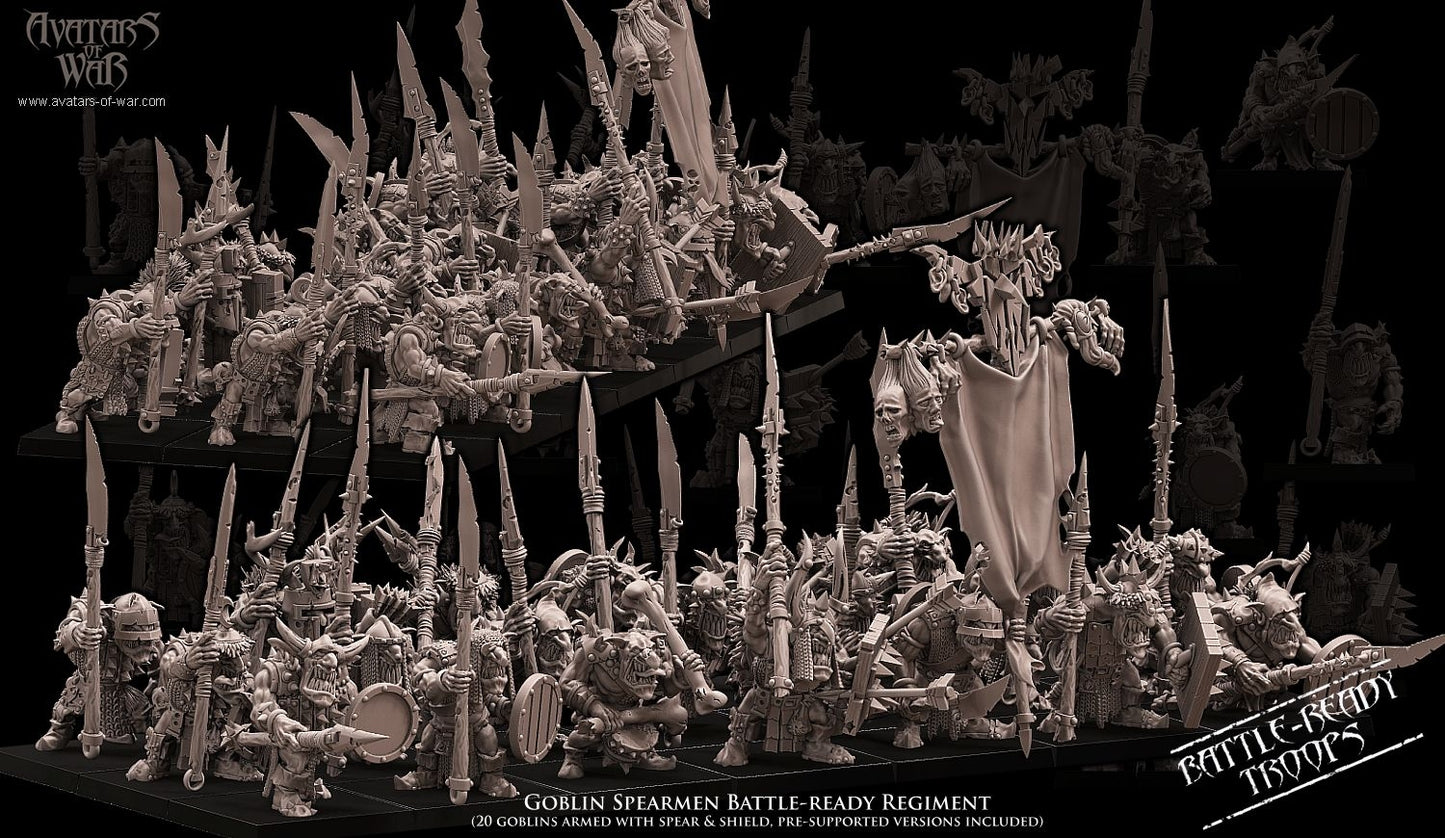 Goblin Spearmen Battle-Ready Warhammer Fantasy Avatars of War