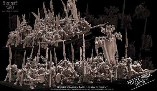 Goblin Spearmen Battle-Ready Warhammer Fantasy Avatars of War