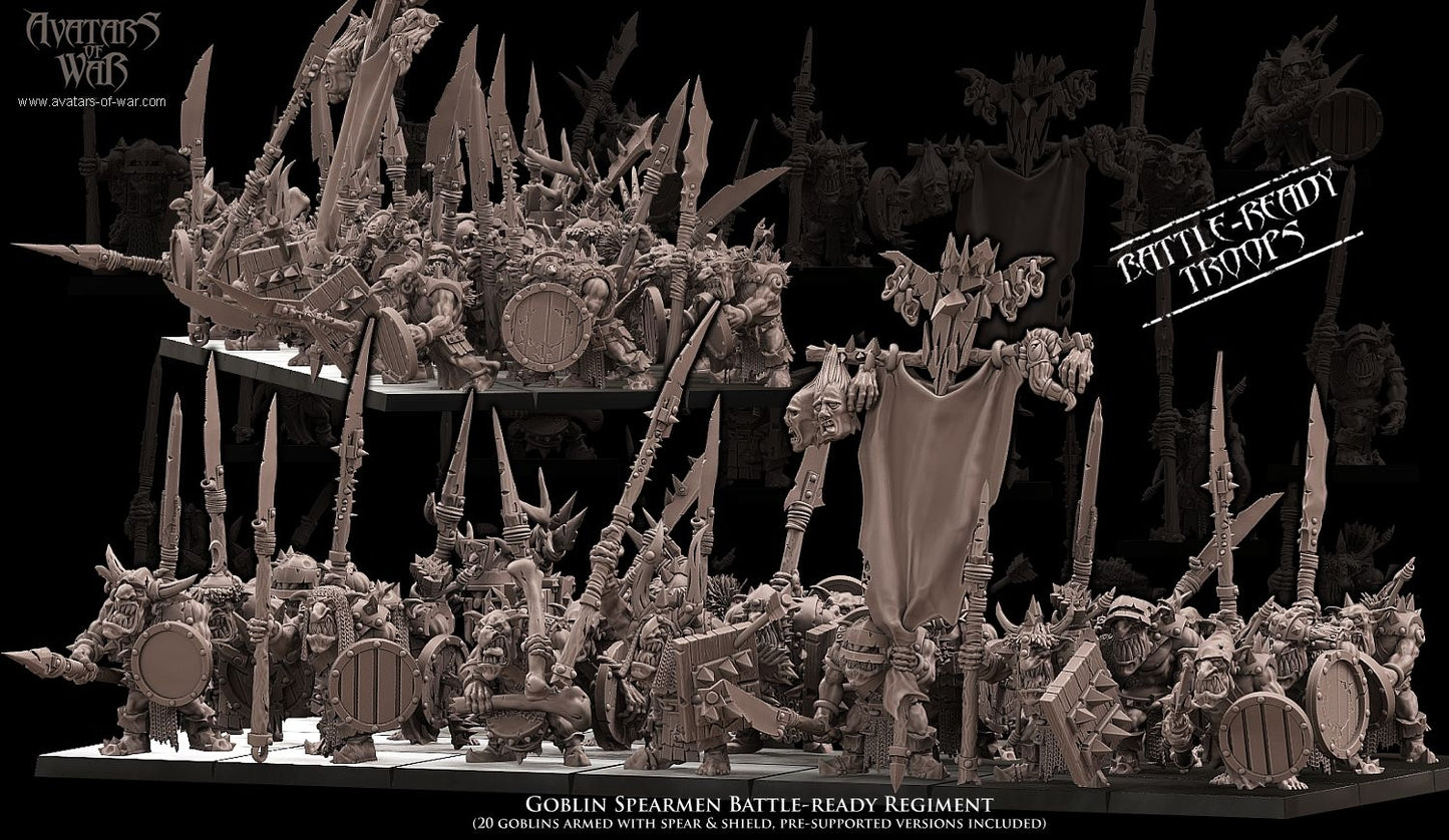 Goblin Spearmen Battle-Ready Warhammer Fantasy Avatars of War