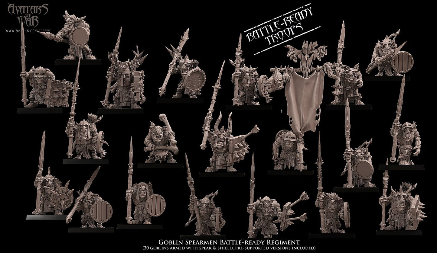 Goblin Spearmen Battle-Ready Warhammer Fantasy Avatars of War