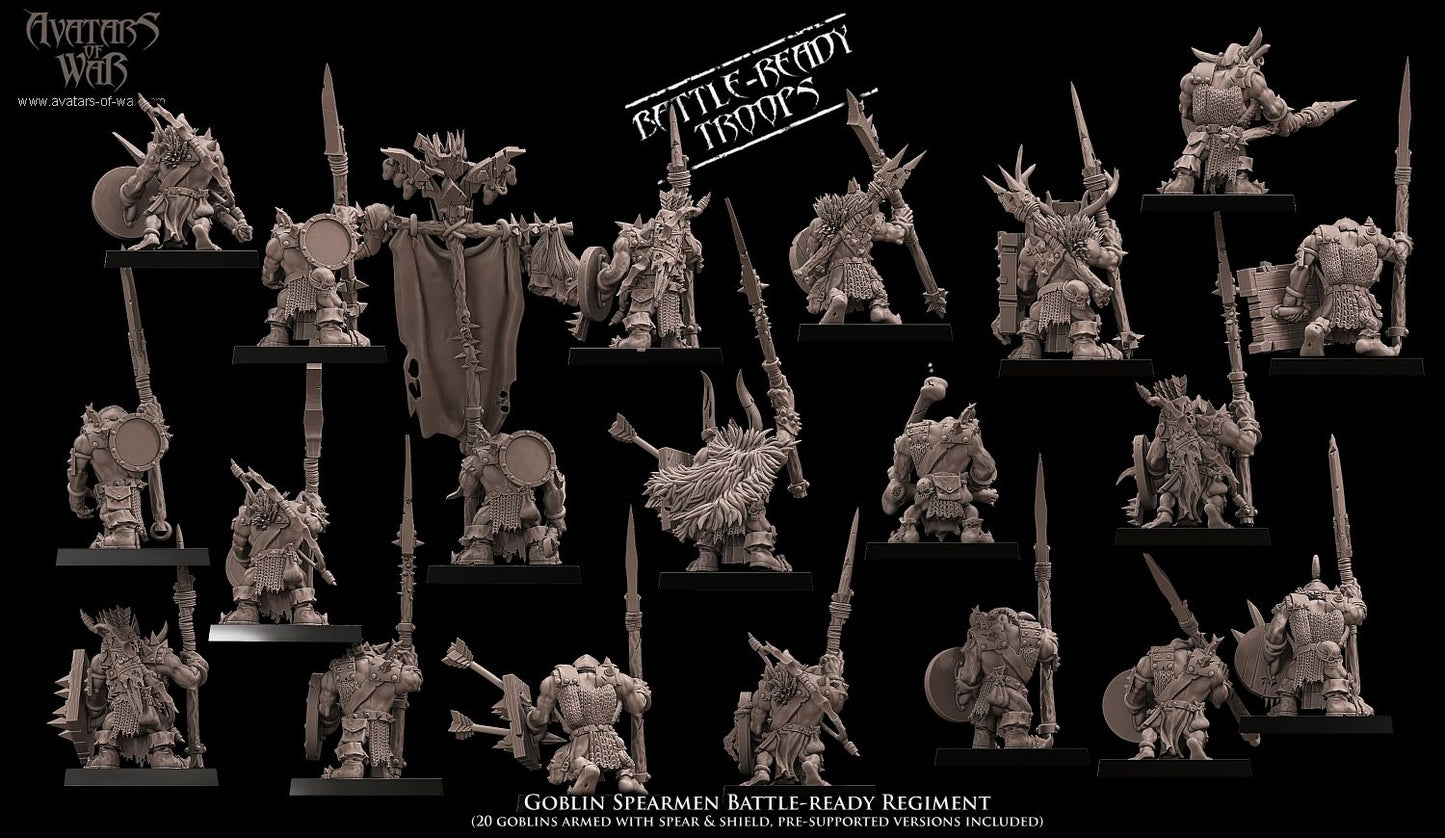 Goblin Spearmen Battle-Ready Warhammer Fantasy Avatars of War