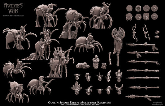 Multi-Part Goblin Spider Riders Warhammer Fantasy Avatars of War