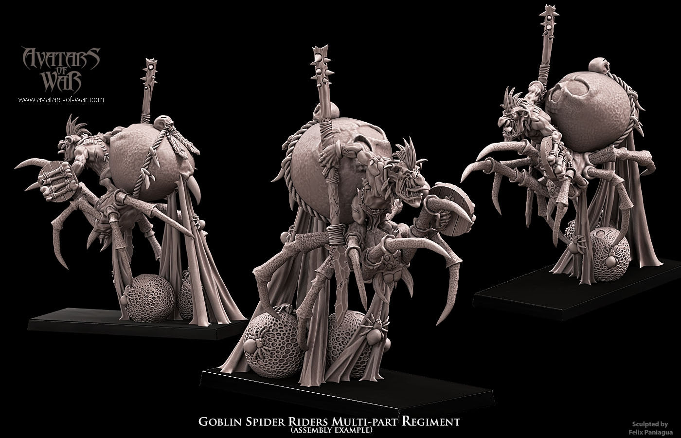 Multi-Part Goblin Spider Riders Warhammer Fantasy Avatars of War