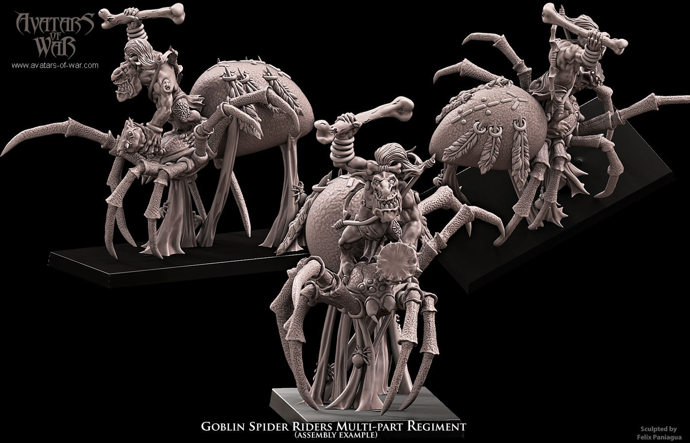 Multi-Part Goblin Spider Riders Warhammer Fantasy Avatars of War