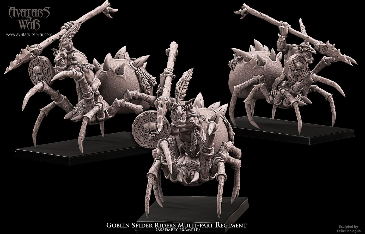 Multi-Part Goblin Spider Riders Warhammer Fantasy Avatars of War