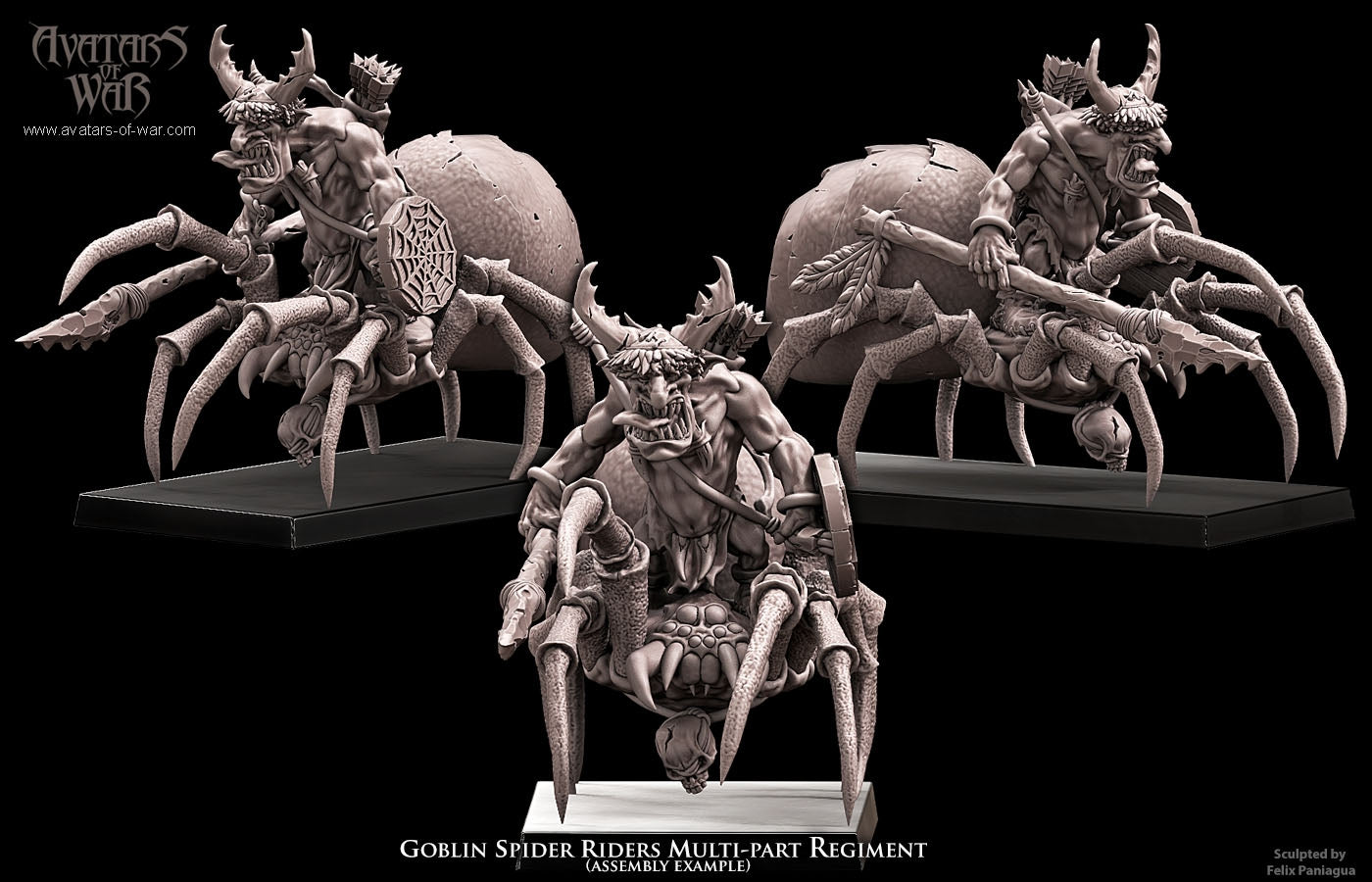 Multi-Part Goblin Spider Riders Warhammer Fantasy Avatars of War