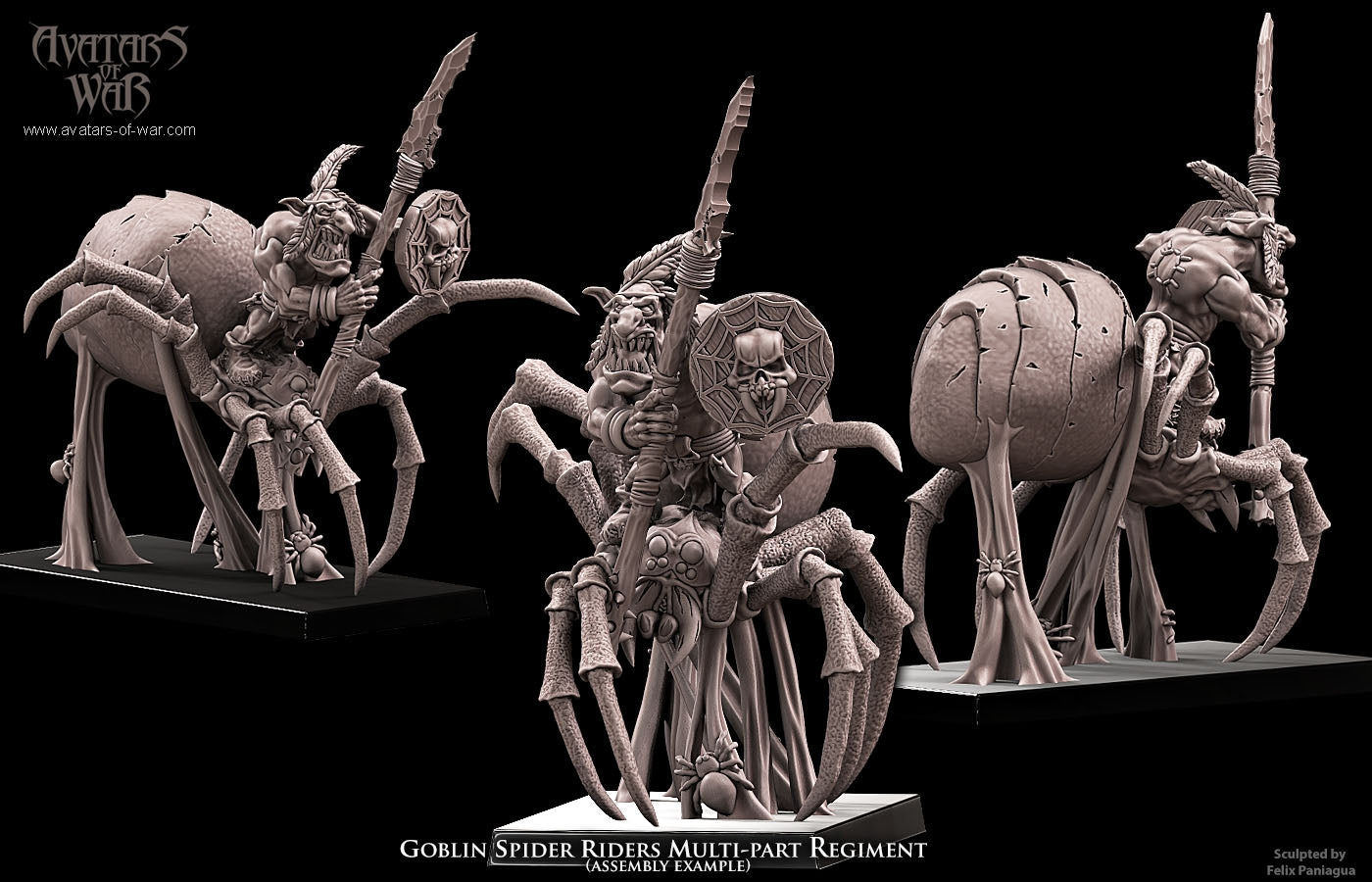 Multi-Part Goblin Spider Riders Warhammer Fantasy Avatars of War