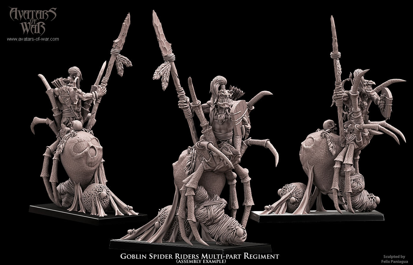 Multi-Part Goblin Spider Riders Warhammer Fantasy Avatars of War