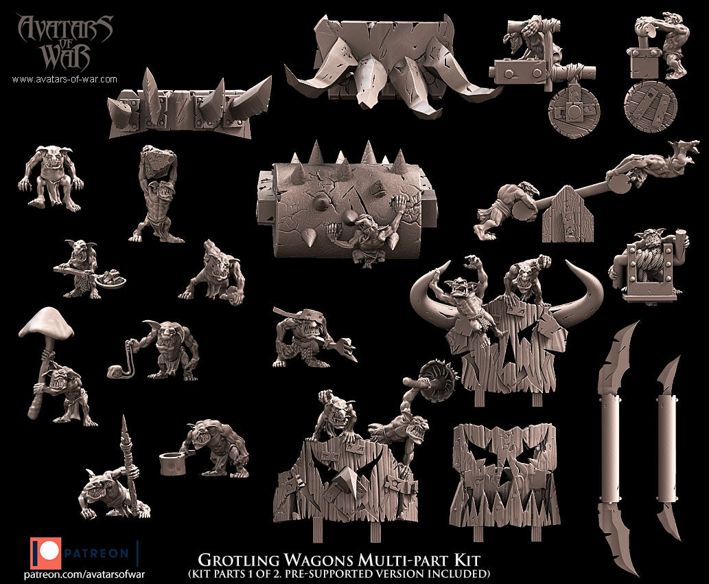 Grotling Battle Wagon Kit Warhammer Fantasy Avatars of War