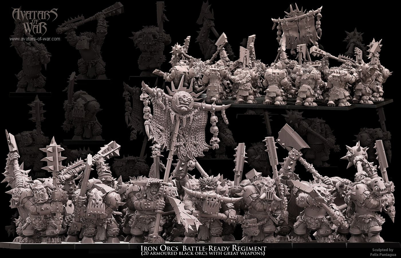 Iron Orcs Battle-Ready Regiment Warhammer Fantasy Avatars of War