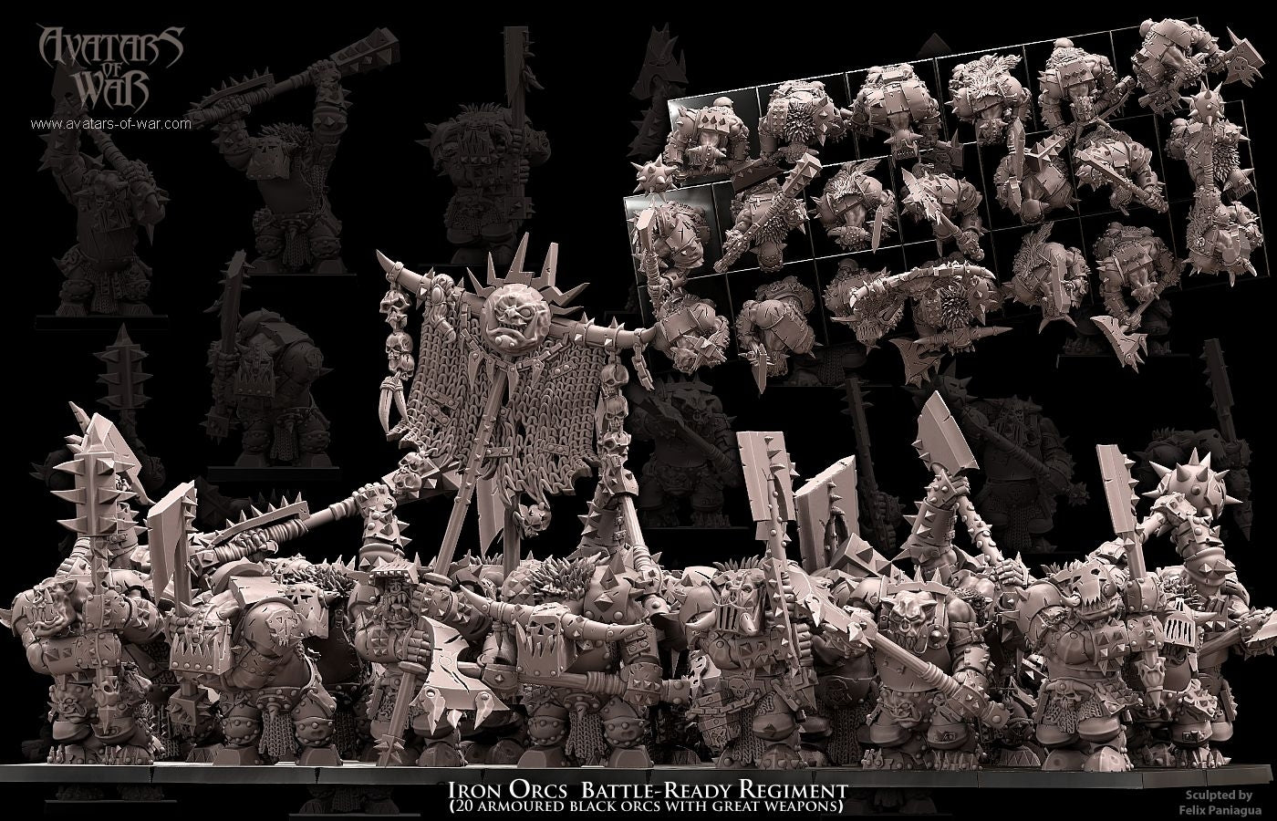 Iron Orcs Battle-Ready Regiment Warhammer Fantasy Avatars of War