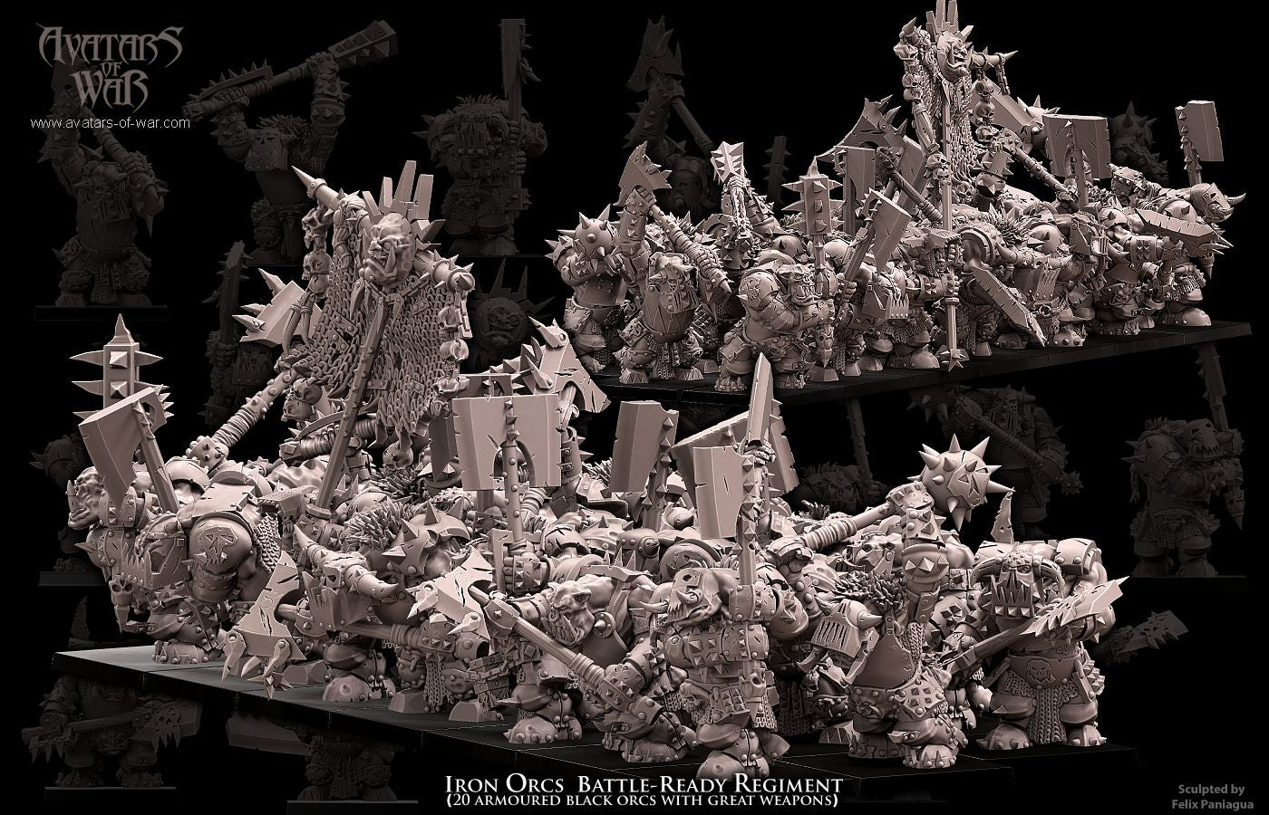 Iron Orcs Battle-Ready Regiment Warhammer Fantasy Avatars of War