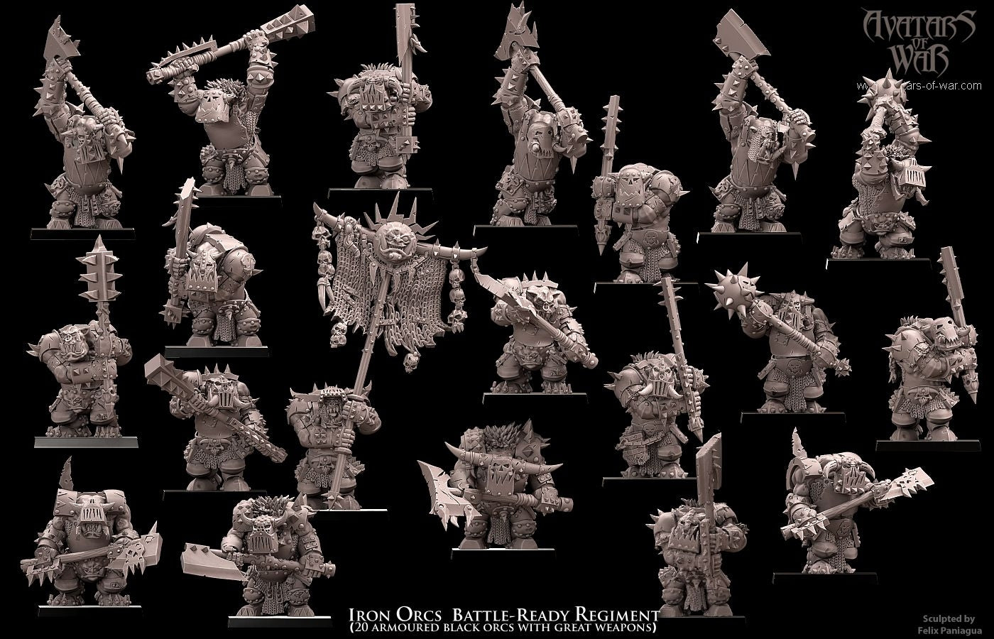 Iron Orcs Battle-Ready Regiment Warhammer Fantasy Avatars of War