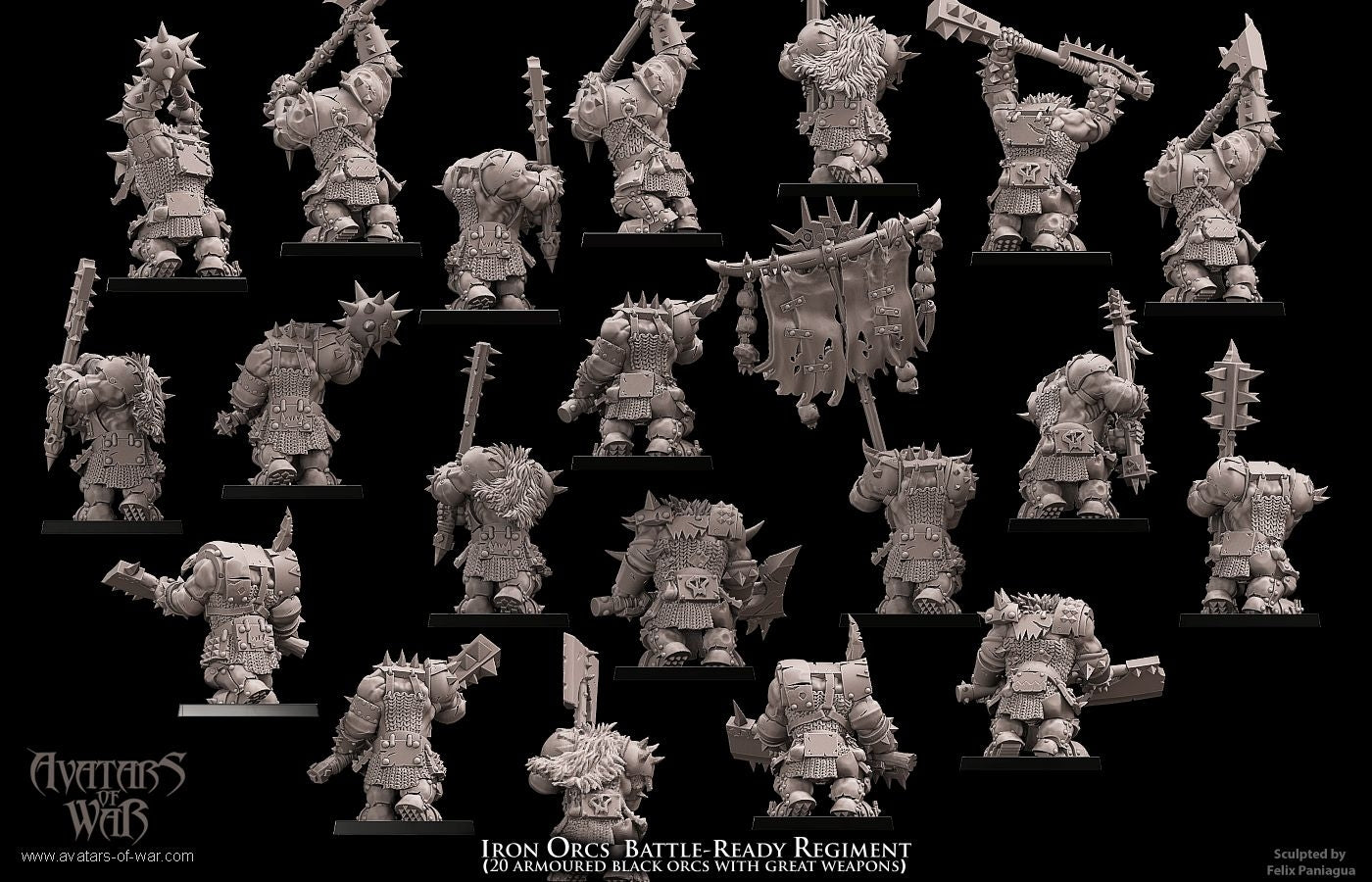 Iron Orcs Battle-Ready Regiment Warhammer Fantasy Avatars of War