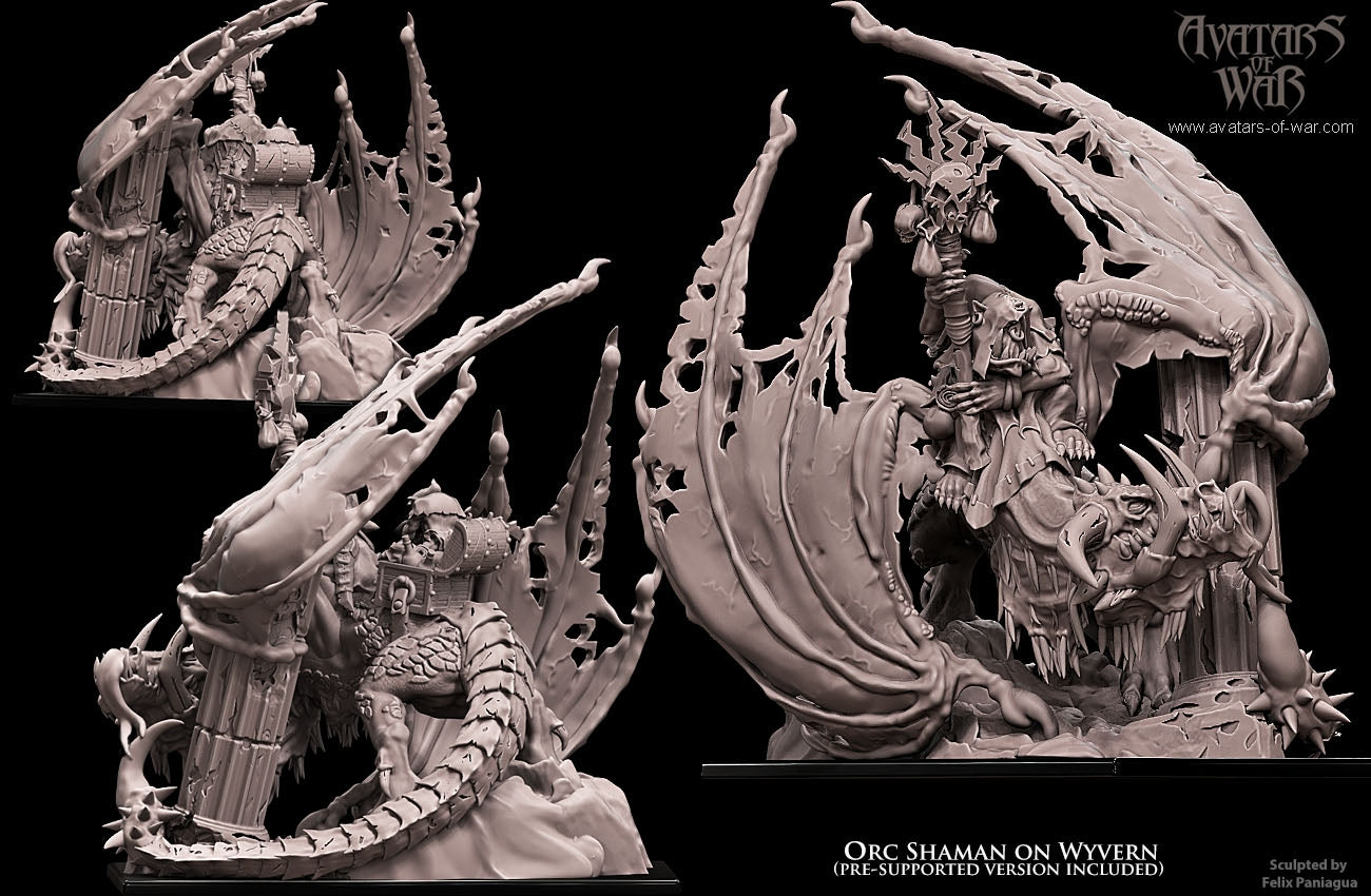 Orc Shaman on Wyvern Warhammer Fantasy Avatars of War