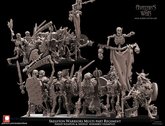 Skeleton Warriors multi-part regiment Warhammer Fantasy Avatars of War