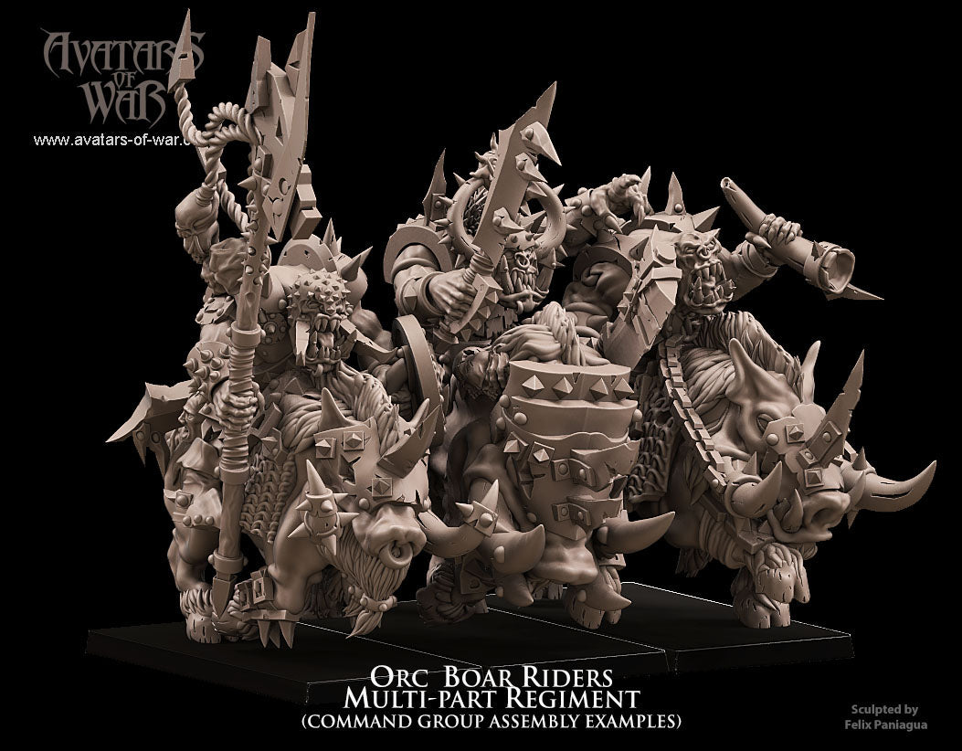 Orc Boar Riders multi-part regiment Warhammer Fantasy Avatars of war