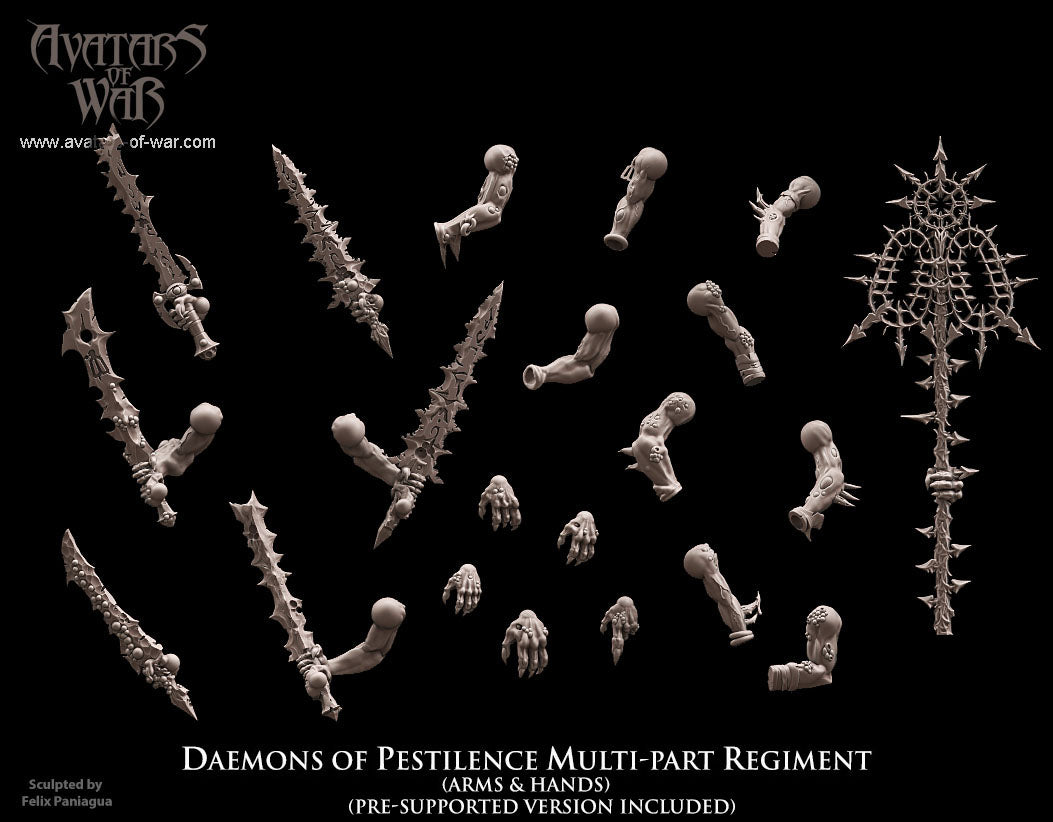 Daemons of Pestilence multi-part regiment Warhammer Fantasy Avatars of War