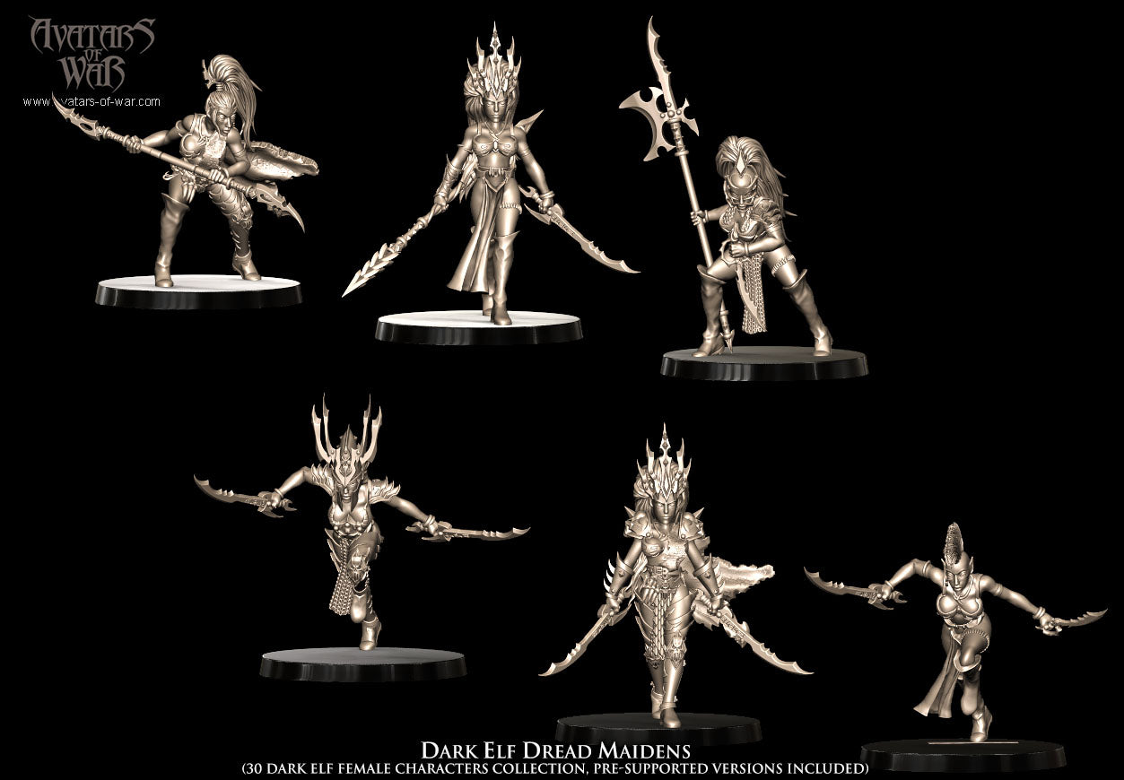 Dark Elf Dread Maidens Warhammer Fantasy Avatars of War