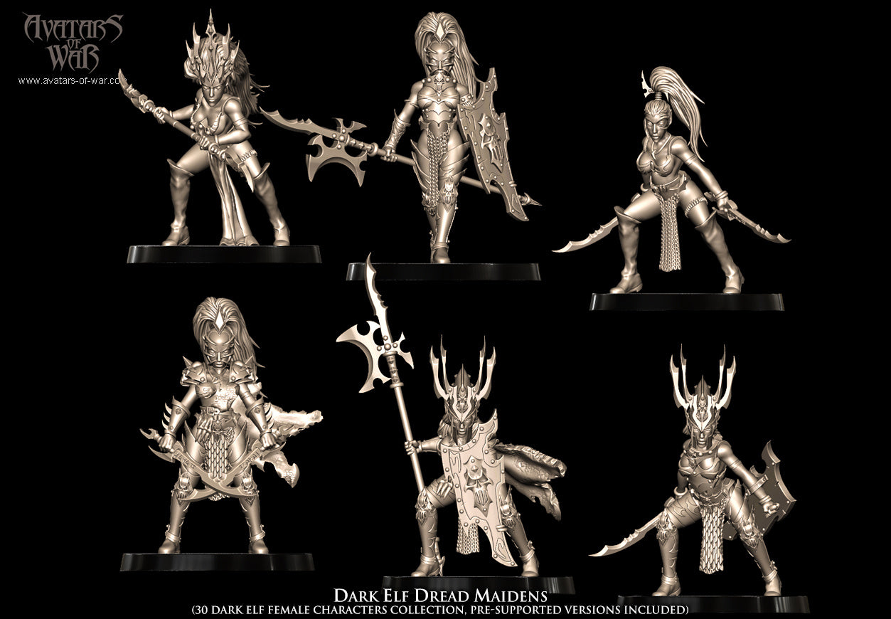 Dark Elf Dread Maidens Warhammer Fantasy Avatars of War