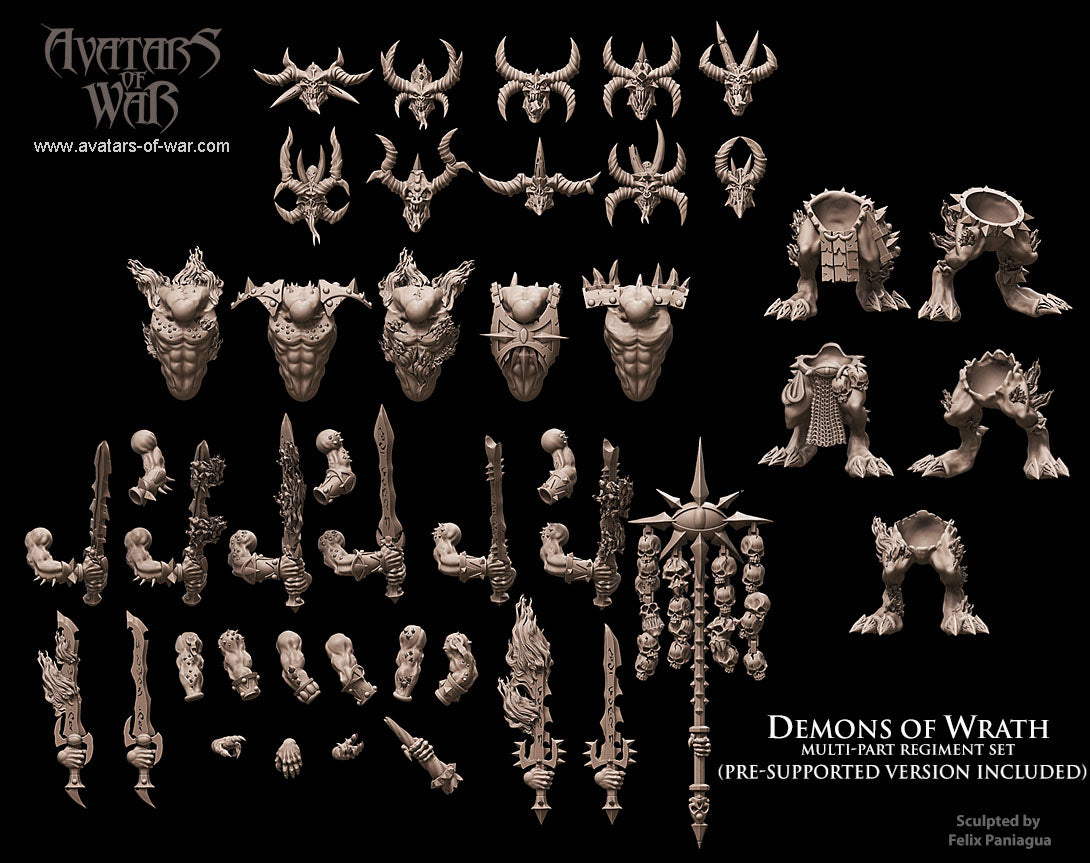 Daemons of Wrath multi-part regiment Warhammer Fantasy Avatars of War