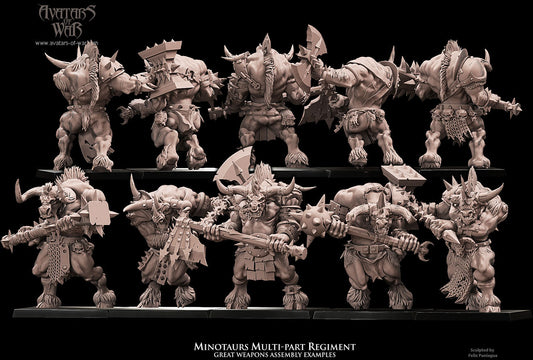 Minotaurs multi-part regiment Warhammer Fantasy Avatars of War