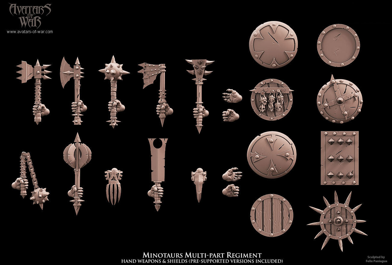 Minotaurs multi-part regiment Warhammer Fantasy Avatars of War