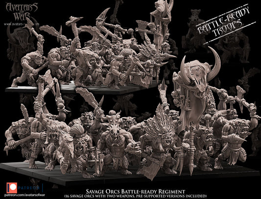 Savage Orcs Battle-Ready regiment Warhammer Fantasy Avatars of War