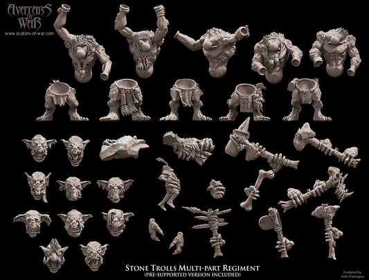 Stone Trolls multi-part regiment Warhammer Fantasy Avatars of War