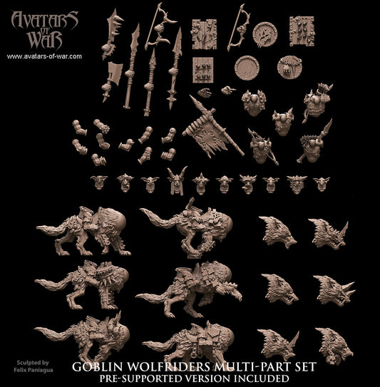 Goblin Wolfriders multi-part regiment Warhammer Fantasy Avatars of War