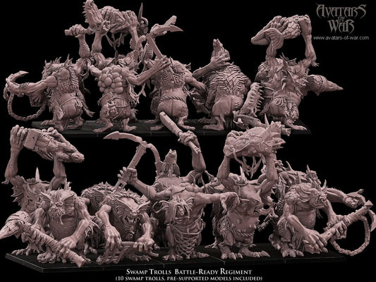 Swamp Trolls Battle-Ready Warhammer Fantasy Avatars of War